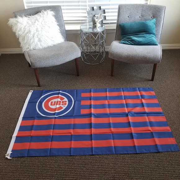 Chicago Cubs Flag Banner New 3x5 Ft USA Style Mancave‎ Garage Gameday Office - Picture 1 of 2